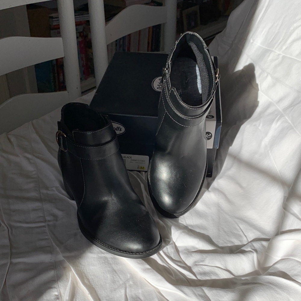 Dr. Scholl's Black Ankle Booties with Buckle